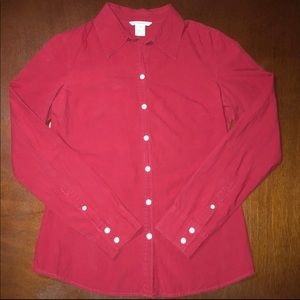 Red A&F Button Up